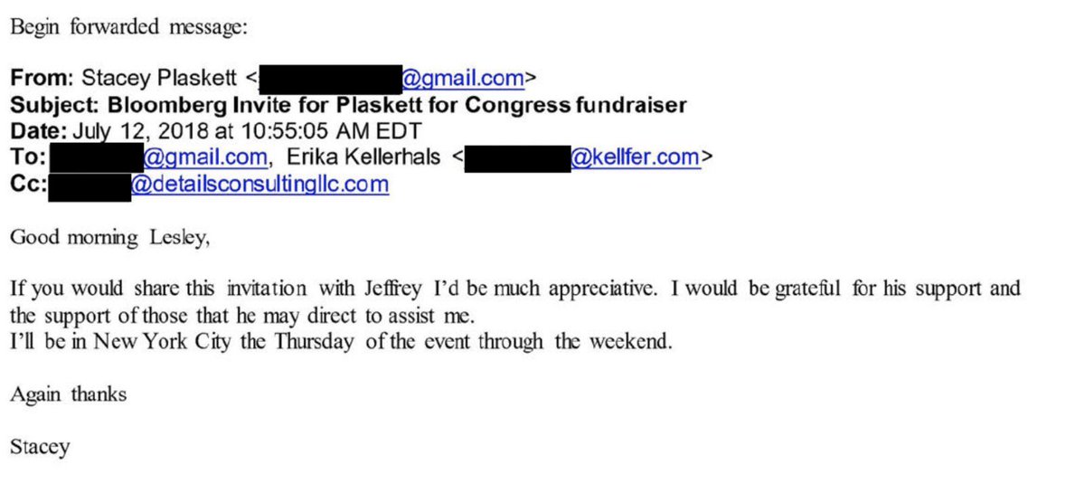 DogRightGirl's tweet image. Plaskett met privately with Epstein at his New York apartment to solicit campaign donations, after he was already a convicted s*x offender.

Where is the Democrat outrage?!