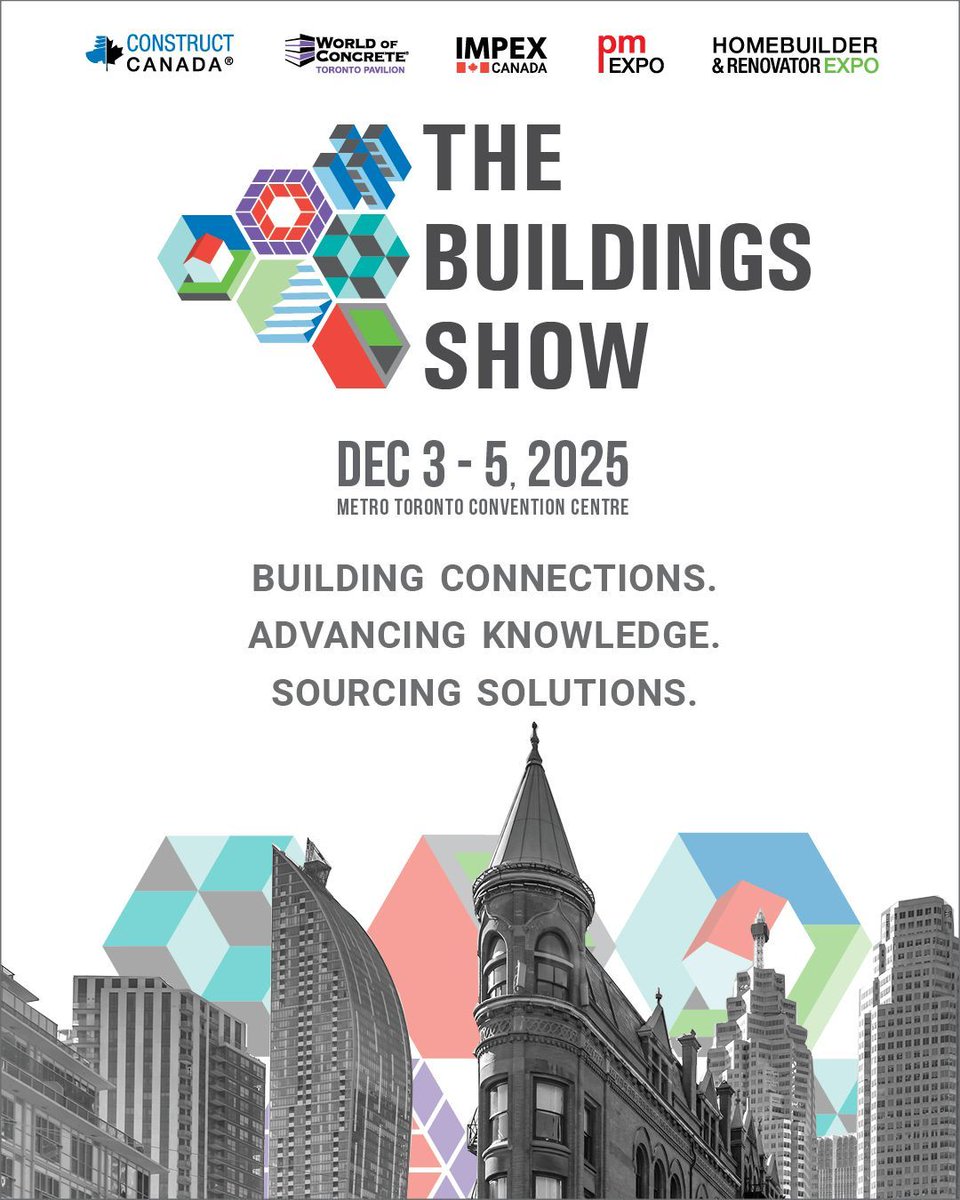 SpecifierMagCSI's tweet image. Join The Buildings Show, Canada&apos;s top construction event, to network, collaborate, and form partnerships. Gain insights and expand your reach. Register now: buff.ly/ZGjZxAk