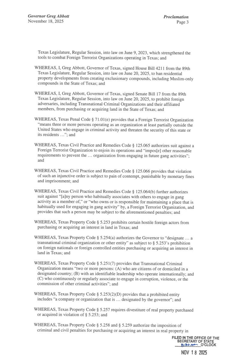 TRobinsonNewEra's tweet image. Texas&apos; Governor Greg Abbott designates the Muslim Brotherhood and CAIR as terrorist organizations.

A huge step in the right direction.