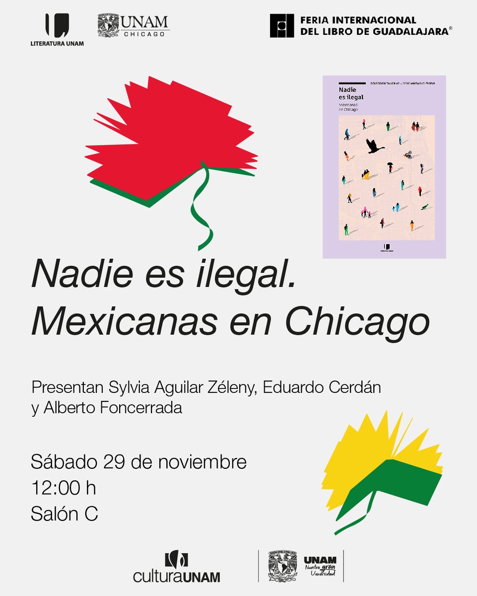 🌎 Las voces de las mujeres mexicanas resuenan con fuerza desde Chicago. Acompáñanos a descubrir esta antología necesaria sobre identidad y fronteras con Sylvia Aguilar Zéleny, Eduardo Cerdán y Alberto Foncerrada.

📅 Sábado 29 de noviembre | 12:00 h | Salón C