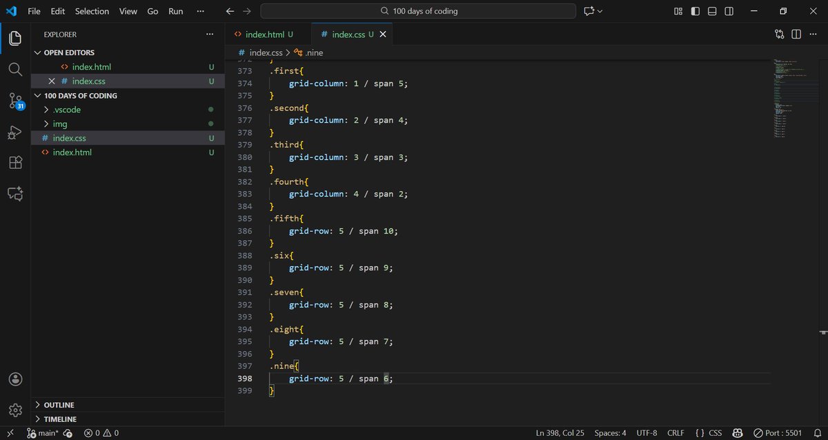 abolaji_web's tweet image. Day 15–18: Grid
Learn CSS Grid: display: grid, grid-template-columns, grid-gap.
Practice: Design a photo gallery with a grid layout.

#100daysofcoding #buildinpublic #programming