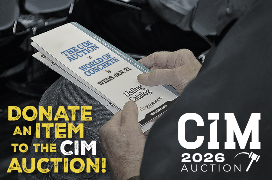 ConcreteDegree's tweet photo. Invest in Industry Growth: Support the CIM Program! A donation to the 2026 CIM Auction at World of Concrete is a direct investment in the long-term health and growth of the concrete industry. Learn more by visiting https://t.co/RLciMHRoAT. #WOC2026 #2026CIMAuction https://t.co/IyKN4ubhNi