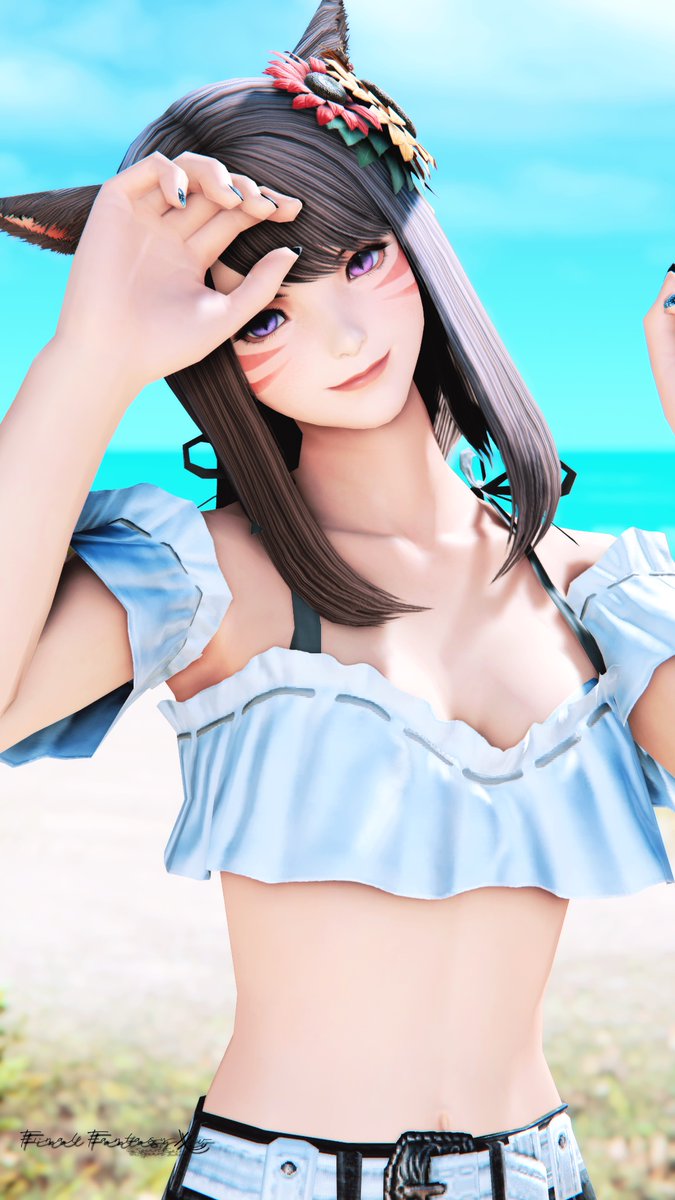 Ri_ri_FFxiv's tweet image. おはよ~🐈
ｼﾝﾌﾟﾙｽﾄﾚｰﾄ手にいれてから着る機会なかったね🪼🌊
#FF14 #おはミコ #ミコッテ