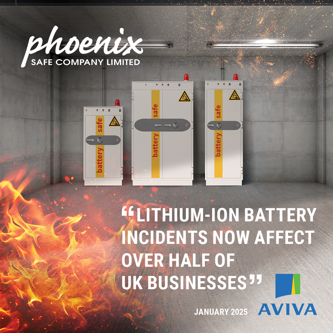 Phoenix_Safe_Co's tweet image. Over half of UK businesses have had a lithium-ion battery incident. The risk isn’t the battery — it’s poor storage.
👉 Read the Aviva report: aviva.com/newsroom/news-…
👉 Learn about battery storage: batterysafes.com/bs1940-series/
#phoenixsafes #batterystoragesolutions #lithiumbatteries