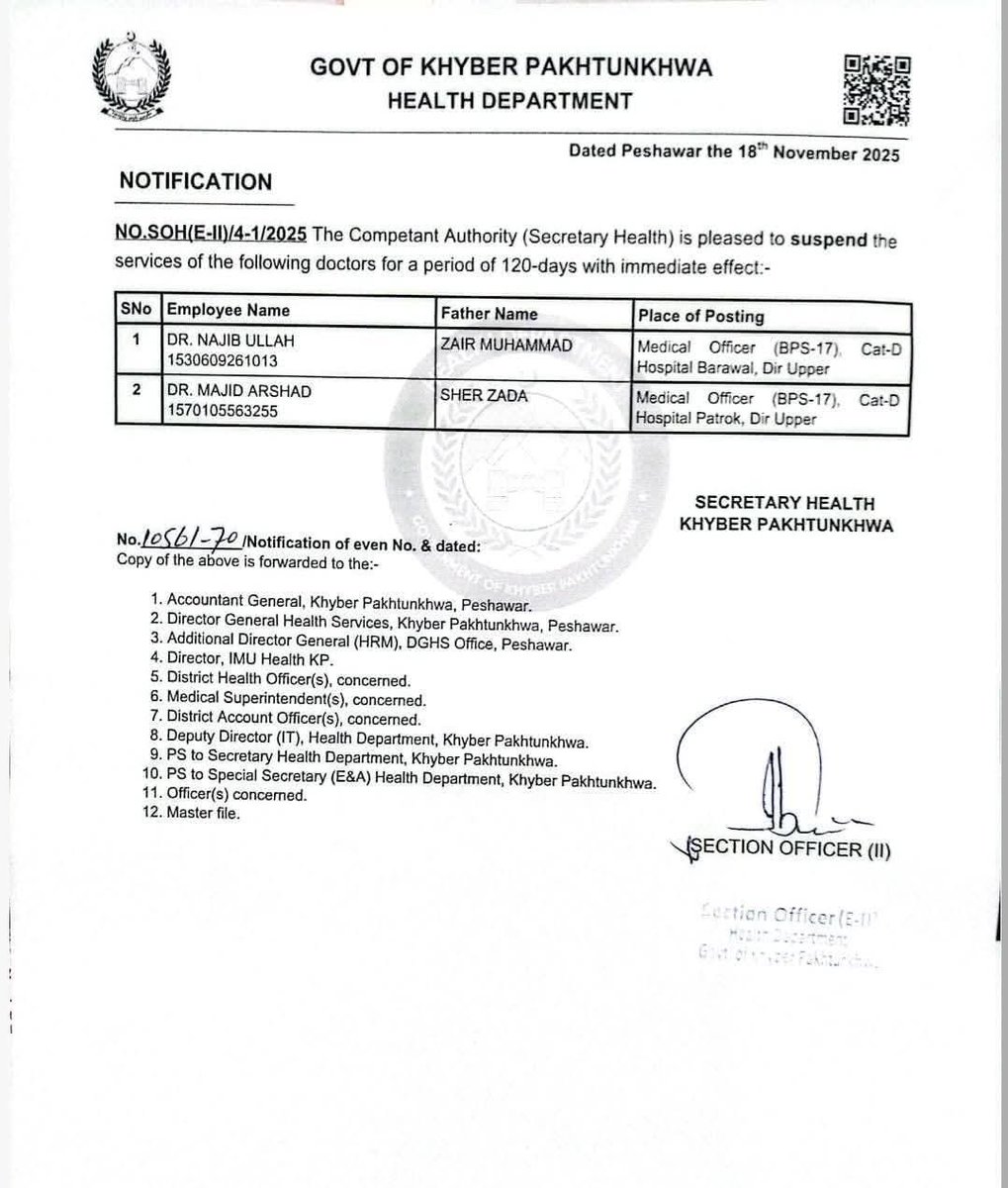 تبدیلی سرکار اور آئ ڈی ایف ٹولےکا ایک انوکھے کارنامہ۔ ڈاکٹر نجیب اور ڈاکر ماجد ارشد نے تیمر گرہ ہسپتال کے ایم ایس کے کرپشن کی بات اٹھائ تو انصاف ڈاکٹر فورم اور محکمہ صحت کی ملی بھگت سے ڈاکٹر نجیب کو ہی راستے سے ہٹا دیا۔
کیا یہ عمران خان کا وژن تھا؟ عدل و انصاف ؟
<a href="/irfijournalist/">Irfan Khan</a>