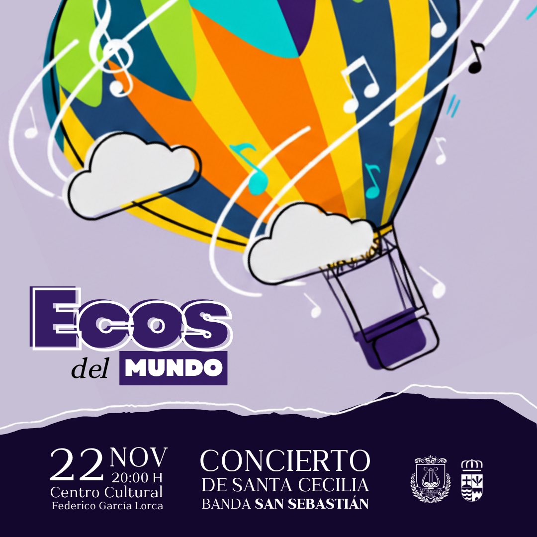 🔴AGENDA | CONCIERTO DE SANTA CECILIA 2025 | “ECOS DEL MUNDO”

📆 Sábado, 22 de noviembre
📍 Centro Cultural Federico García Lorca
⏰ 20:00 h

#Suenasansebastian • <a href="/AytoPadul/">Ayuntamiento Padul</a>