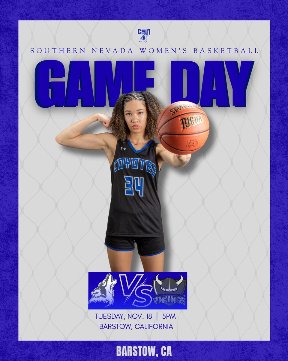CSN_WBball's tweet image. 🏀WBB GAMEDAY🏀
🆚| Barstow CC Vikings
📆| November 18, 2025
⌚| 5:00 PM
🏟️| James R. Parks Gymnasium 
📍| Barstow, CA
📺| N/A
🐺🏀 #WinTheDay #BeatTheVikings 
@CSNCoyote