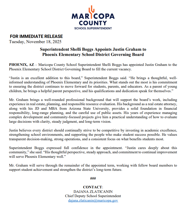 Maricopa County School Superintendent Shelli Boggs tweet media