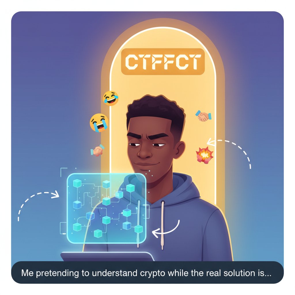 sprryweb3's tweet image. Let’s be honest, all of us have that one Web3 concept we have been nodding along to since 2020 like “ah yes, I completely understand.” 😭  

CTFFCT is where that stops. This is where things finally make sense...