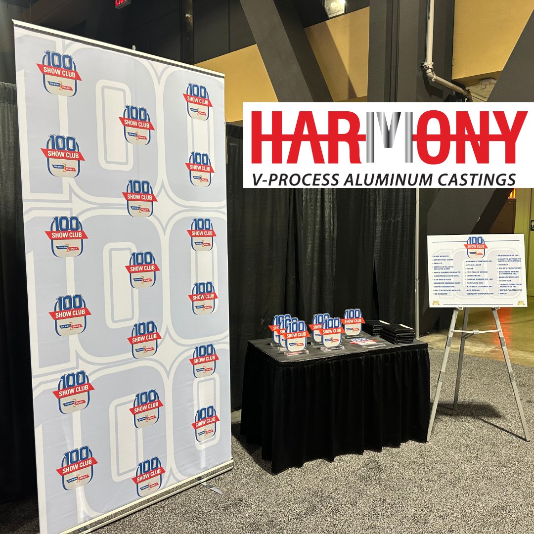Design2Part's tweet image. The moment we’ve all been waiting for… our first 100 Club inductee reveal of the day is Harmony Castings LLC! 🎉

Come celebrate Harmony Castings with us at our Oaks, PA Show TOMORROW!

📅 Nov 19 &amp;amp; 20
🎟️ Free Admission

Stay tuned to see the reveal of our next two inductees!