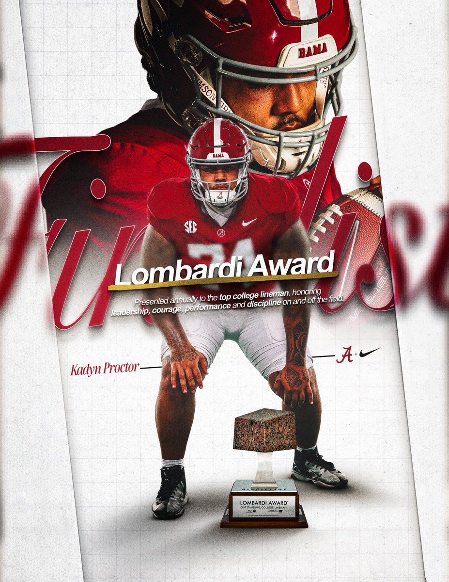 AlabamaFTBL's tweet image. Lombardi Finalist! 👏