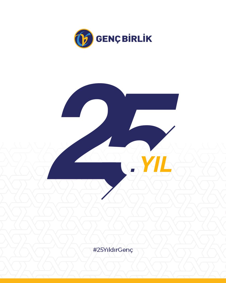 GencBirlik's tweet image. GENÇ BİRLİK 25 YAŞINDA!

25 yıl önce doğdu; inancıyla büyüdü, davasıyla serpildi.
Bir kuşağın heyecanını, bir medeniyetin idealini sırtlandı.
Adı Genç Birlik’ti… Her adımında genç kaldı; çünkü her adımı ümmete ve millete hizmet içindi.

Bugün çeyrek asrı geride bırakırken, aynı…