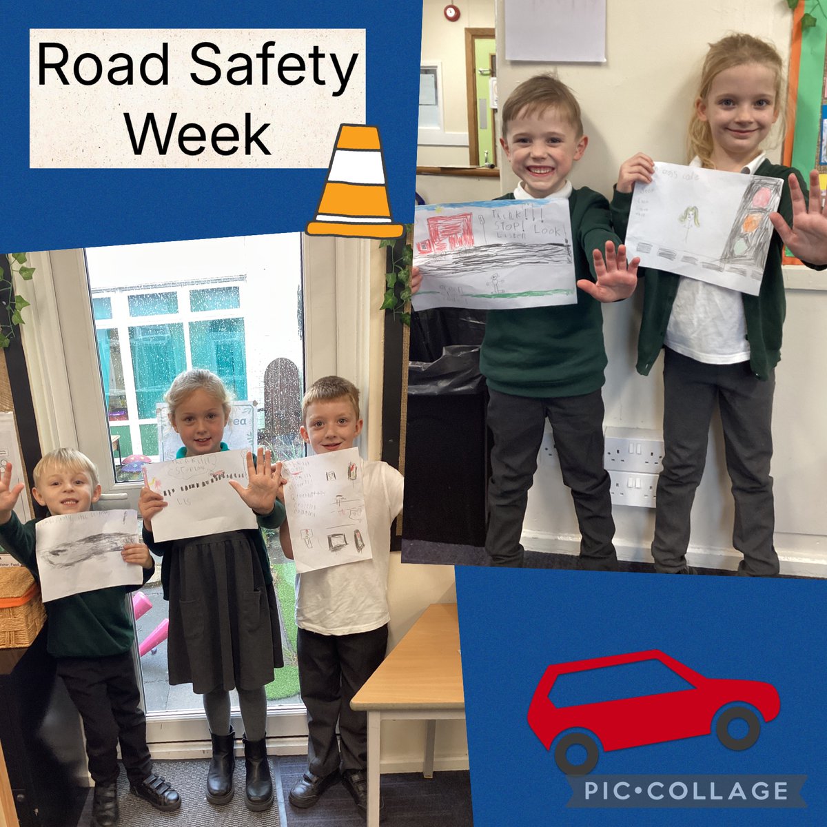 BaderPrimary's tweet image. Year 1 have been learning the rules of the road as part of road safety week. They role-played crossing the road using the rules they had learned and created road safety posters to share their message. #BaderPSHE #RRSarticle3