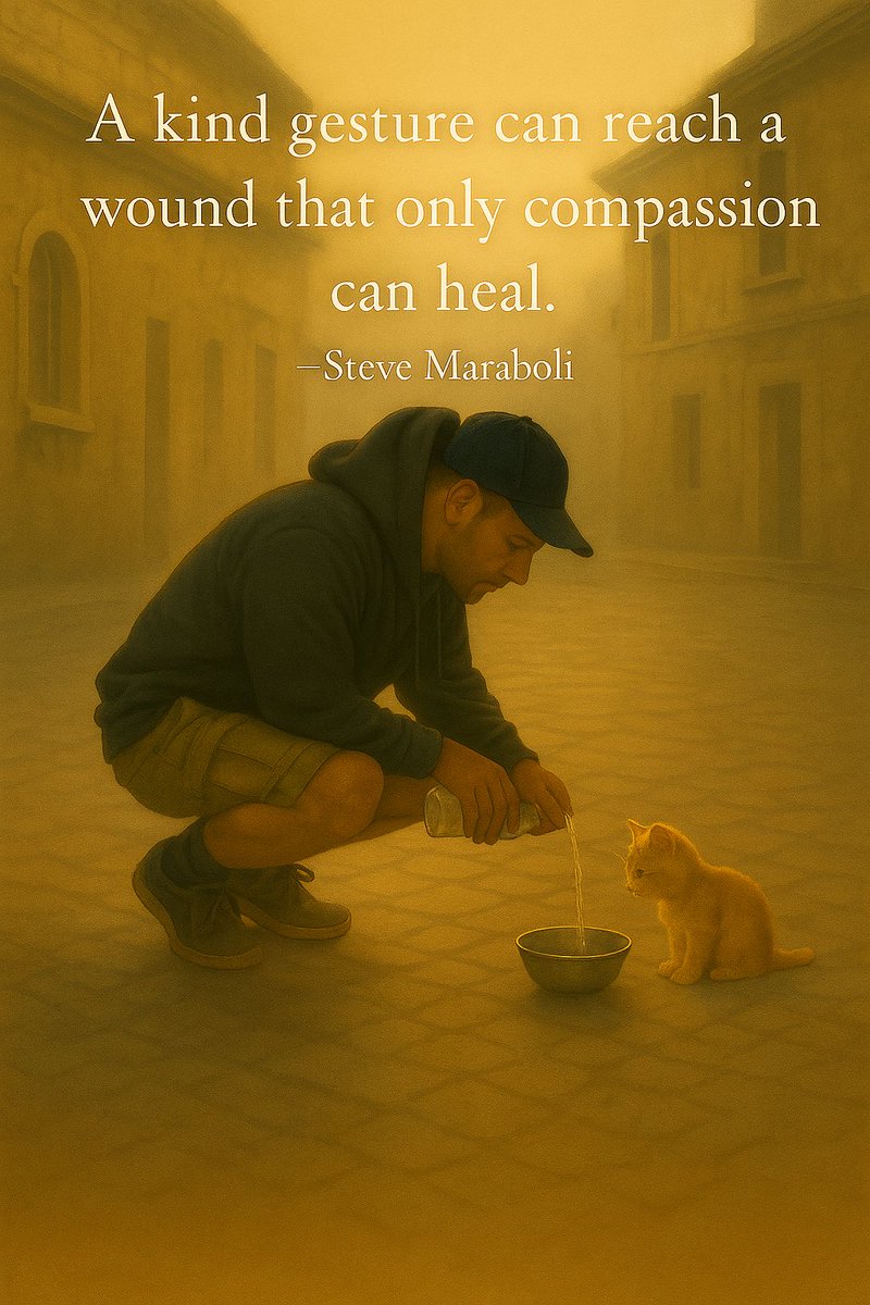 DrSpark1385239's tweet photo. A single act of kindness can soften even the hardest days.  
Compassion is a quiet power — the kind that changes both the giver and the receiver. 🧡#Kindness #Compassion #DailyInspiration #Motivation #CinematicArt #WarmAtmosphere #EmotionalArt #AIillustration #BirthToRebirth https://t.co/fgCmsK7ncQ