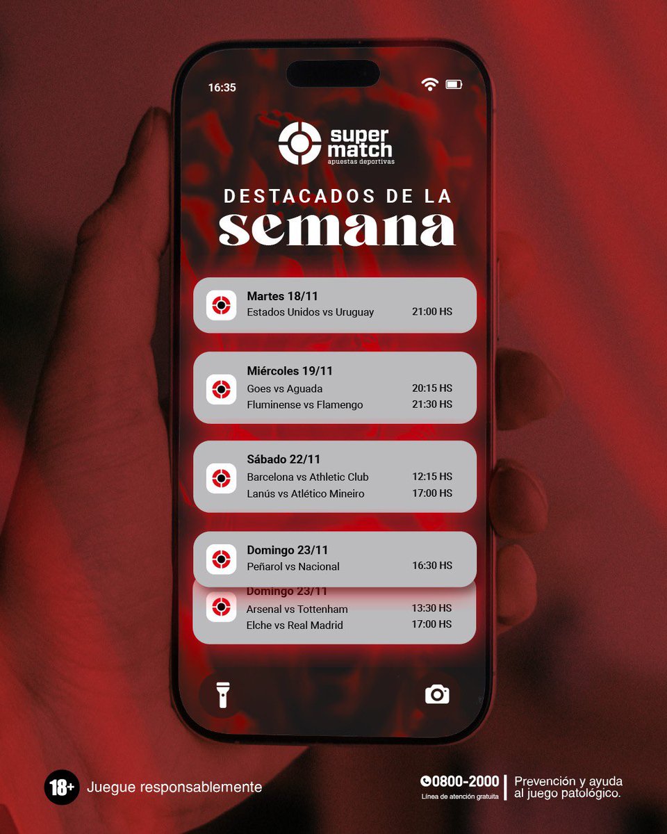 📲 Caen notificaciones: es semana de PARTIDAZOS

Ya podés jugar estos y muchos más en 𝗦𝘂𝗽𝗲𝗿𝗺𝗮𝘁𝗰𝗵 😝
