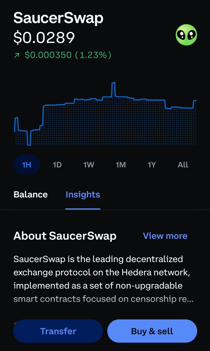 Mauii_MW's tweet image. $sauce is now listed on @coinbase app. 👽 🔥 

Congrats to the @SaucerSwapLabs team 👏