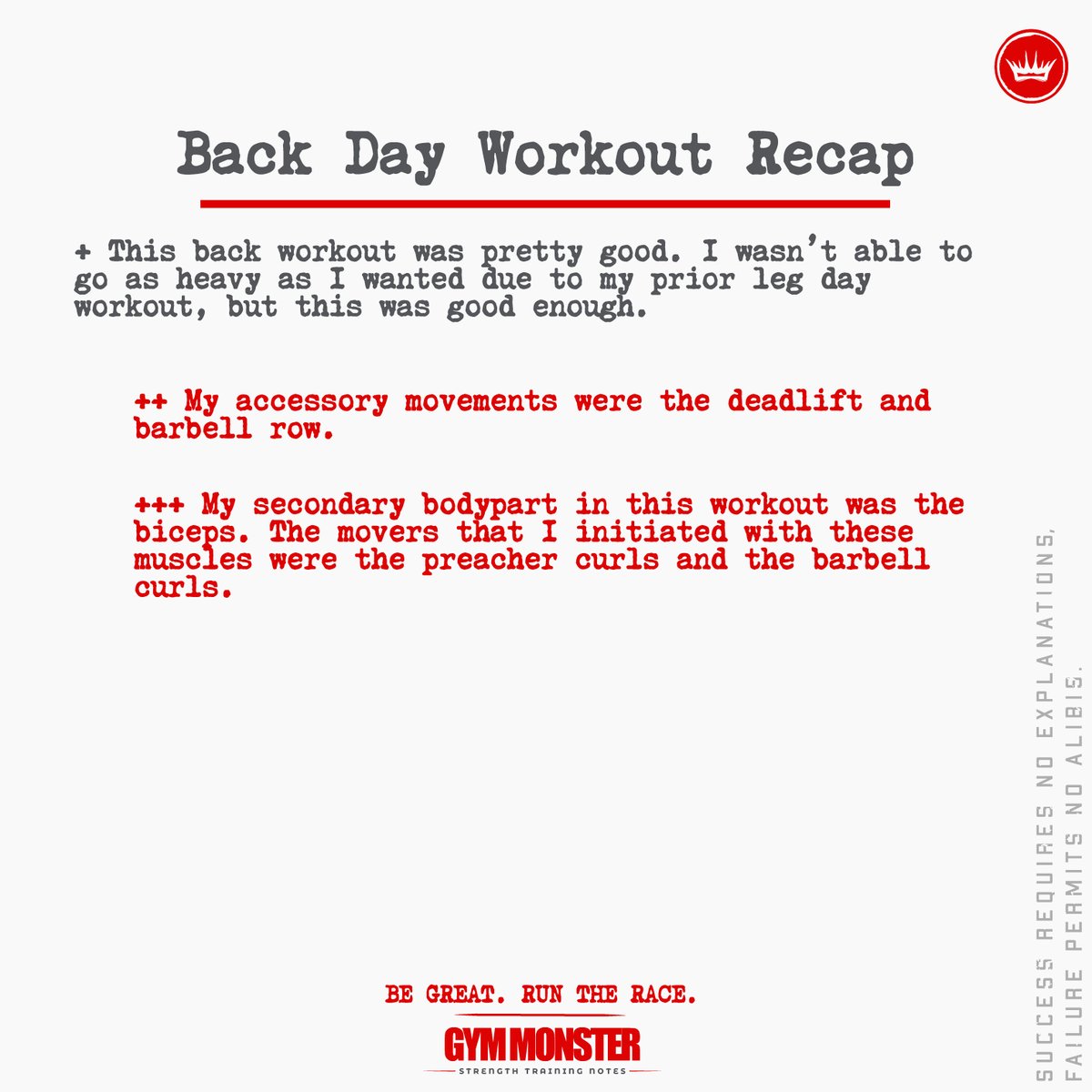 Thomas_J_Davis's tweet image. Back Day Proof

Full Workout
Deadlift 4 x 3,2,1,1
Deadlift 3 x 2,1,1
Barbell Row  3 x 5
Preacher Curl 10 x 10
Barbell Curls 3 x 5

Cardio
Elliptical 25 Mins
StairMaster 15 Mins

#backworkout #gymsky #backday #workoutmotivation #biceps