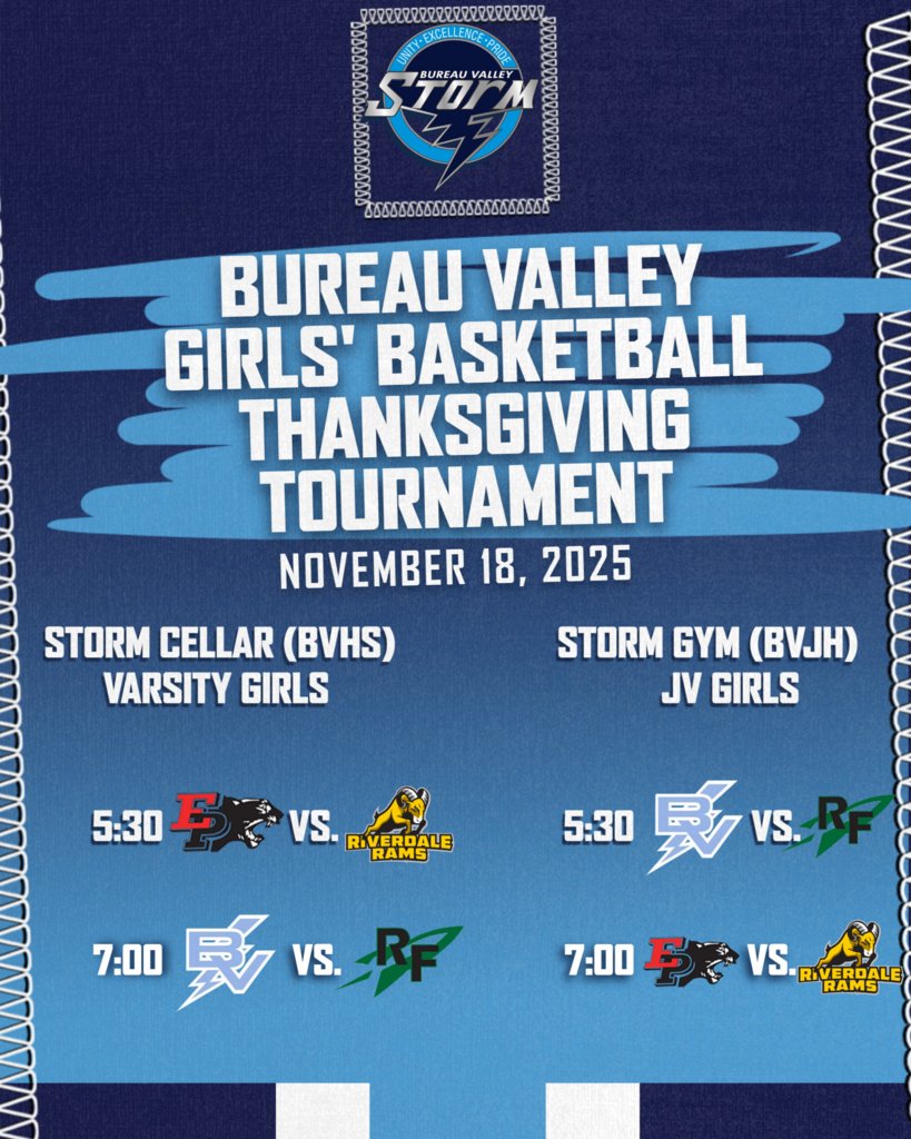 🏀🔥 GAME DAY! 🔥🏀

Night 1 of the BV Girls’ Basketball Thanksgiving Tournament tips off TONIGHT! 🦃⚡️

Come pack the gym and cheer on our Storm as they look to begin the season the right way!

Check out tonight’s schedule below 👇

#DefendTheVALLEY