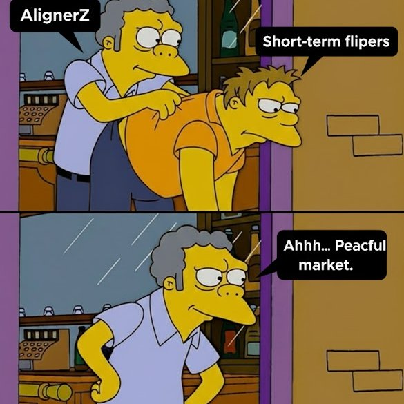 0xInfinityAI's tweet image. You know that scene where Moe throws Barney out? 😂

That’s @AlignerZ_ filtering the whole market for conviction

They’re not here for quick flips

They’re here so the committed builders can stack real alpha

Now go make a meme, win the contest, and turn your WallChain grind into…