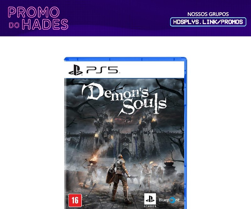 promodohades's tweet image. ✨ Demon&apos;s Souls Ps5-padrão-playstation_5

💸 R$ 158,00 no PIX ou
💸 R$ 169,90 em até 5x sem juros
🚚 Frete Grátis
🔗 amzn.to/4o2VFu4