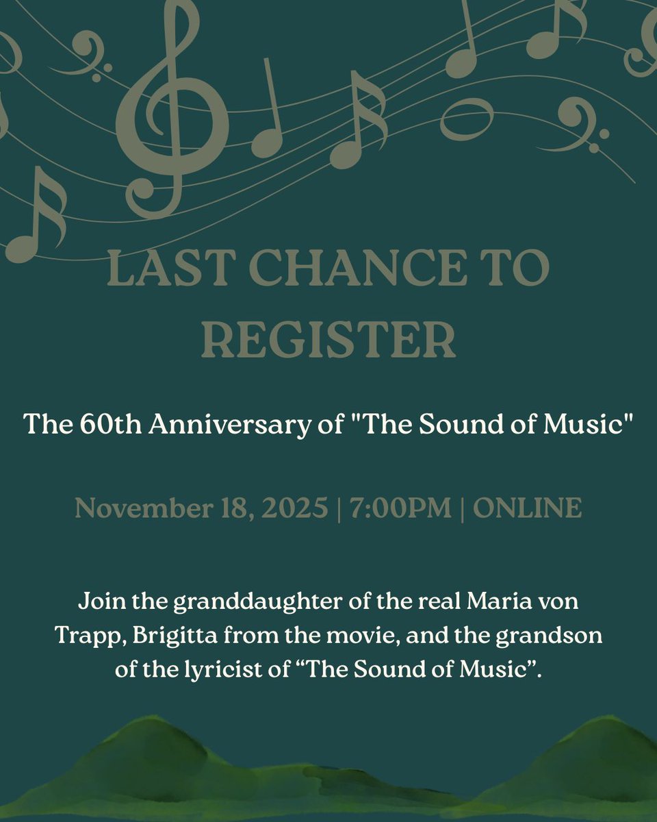 FOLCSevents's tweet image. Tonight is the night!  You don&apos;t want to miss this special 60th Anniversary of &quot;The Sound of Music&quot;.  We hope to see you all tonight!  folcs.org/upcoming-event… #soundofmusic #film #composer #iconic