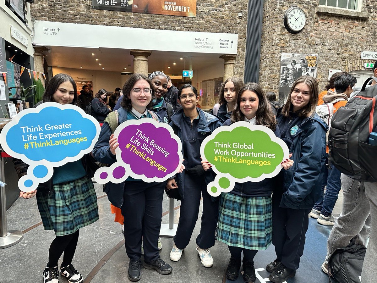 stpaulsg's tweet image. Our 5th and 6th Year German students attended the Irish Film Institute’s showing of Zwei zu eins as part of #Thinklanguages Week 2025 - a week that celebrates language, inclusion and diversity in schools across Ireland #languagelearning #languagematters @lecheileschoolstrust