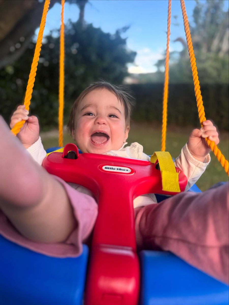 JustinThomas34's tweet image. Happy 1st birthday to our sweet girl Molly. Hoping Jillian and I can do our best to make you smile and happy like your swing does. Where does the time go!!!