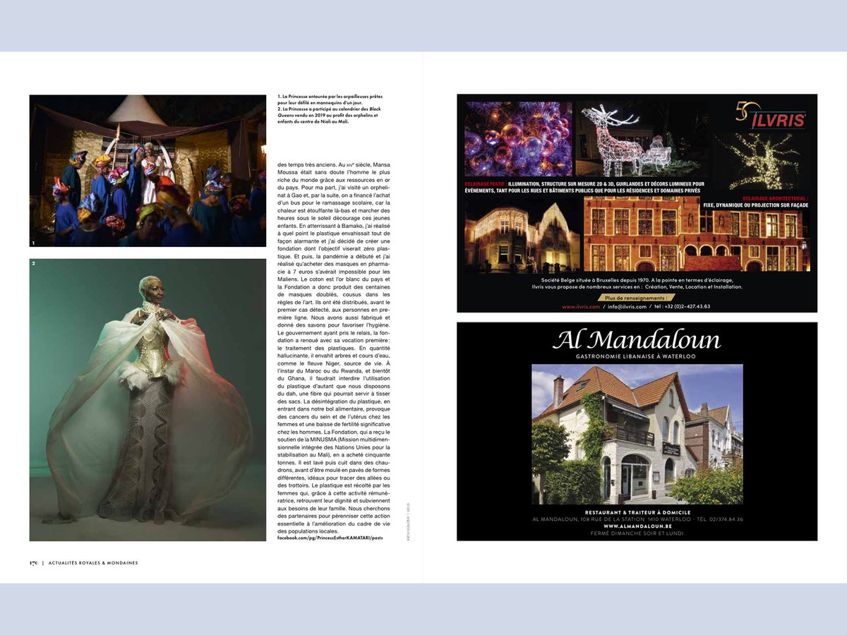 Monarchies2000's tweet image. Ambassadrice itinérante du Burundi, la princesse Esther Kamatari a répondu aux questions du magazine L&apos;Eventail et est revenue sur son parcours  de mannequin, son combat en faveur de l&apos;environnement.  #Burundi #monarchy #monarchie 👑🇧🇮