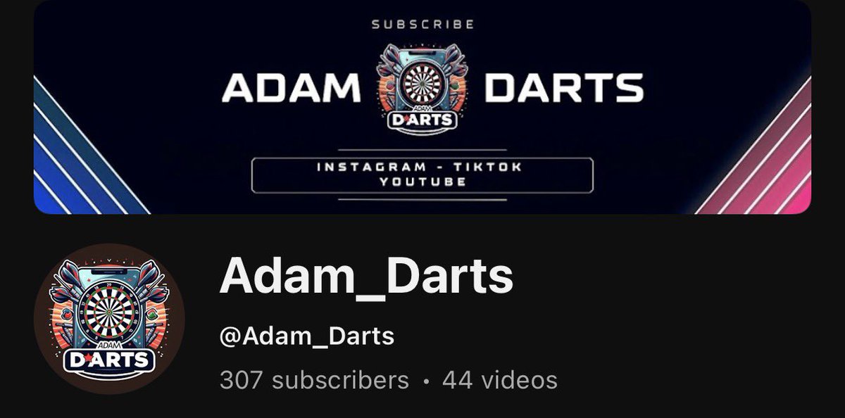 Adam_Russ89's tweet image. Can’t thank everyone enough who are supporting my journey! Only started YouTube 2 months ago and already over 300 subscribers 👏🏼👏🏼👏🏼👏🏼. Please guys if you don’t subscribe please do. I have a competition running which when I hit 1k I will be drawing! 🫶🏻🫶🏻🫶🏻 

#pdc #youtube #darts