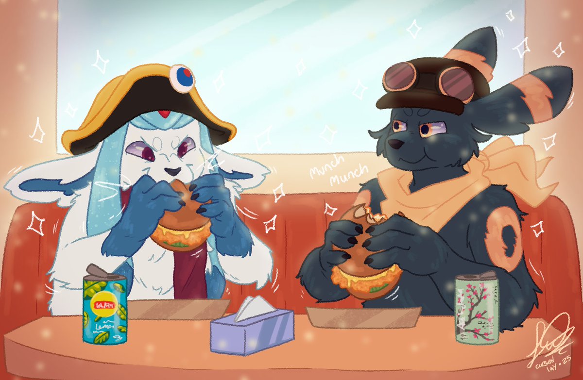 cursedlay's tweet image. 🍔

Commission for Yak on discord for his birthday, thank you so much, hope you had a great day! :D
#pokemon #pokemonfanart