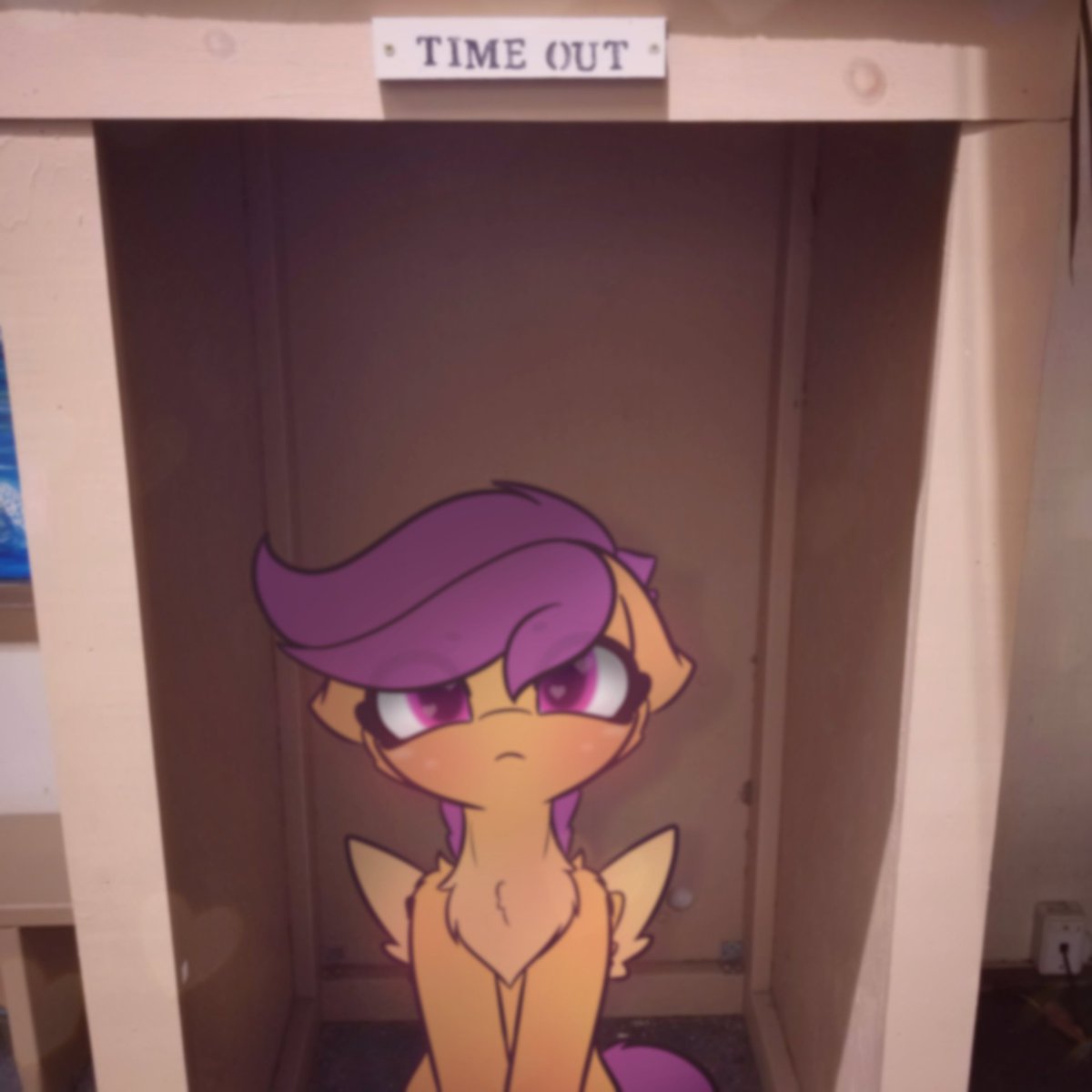 What did scootaloo even do to get sent to the timeout box on the field trip?  (◕ っ ◕✿)

#mlpart