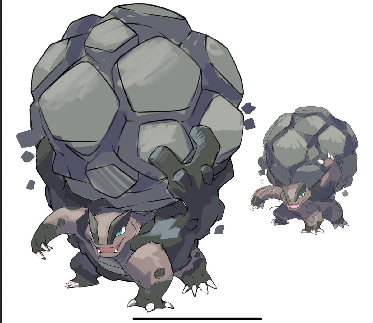 Mega kanto sketch rock/dragon + early doodle