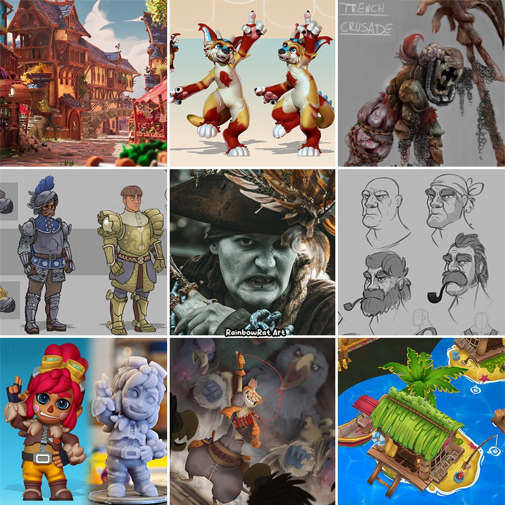 RainbowRatArt's tweet image. Hi there, I’m Gina! Need something cute… or a little bit dead?  

Open for #Freelance projects, check out my #Portfolio at rainbowrat.com  
Let&apos;s connect on linkedin.com/in/ginavoerde ! 

 ✨Reposts welcome!✨  

#openforwork #gamedev #indiedev #commissionsopen