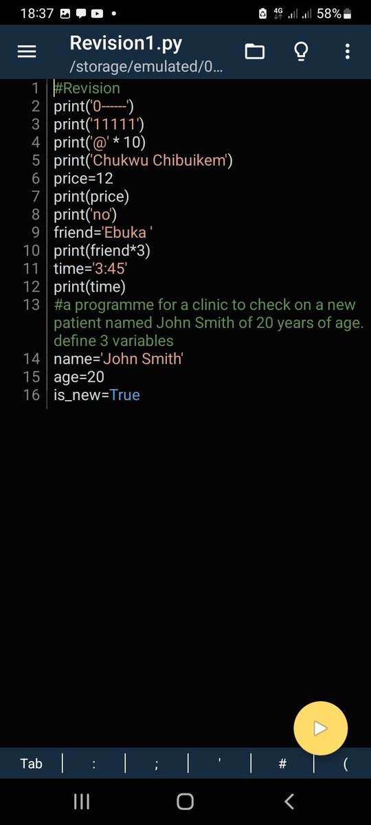 CChibuikem67195's tweet image. Just began my python journey 😀😃
#pythonlearners 
#StudentJourney
#machinelearningforbeginners