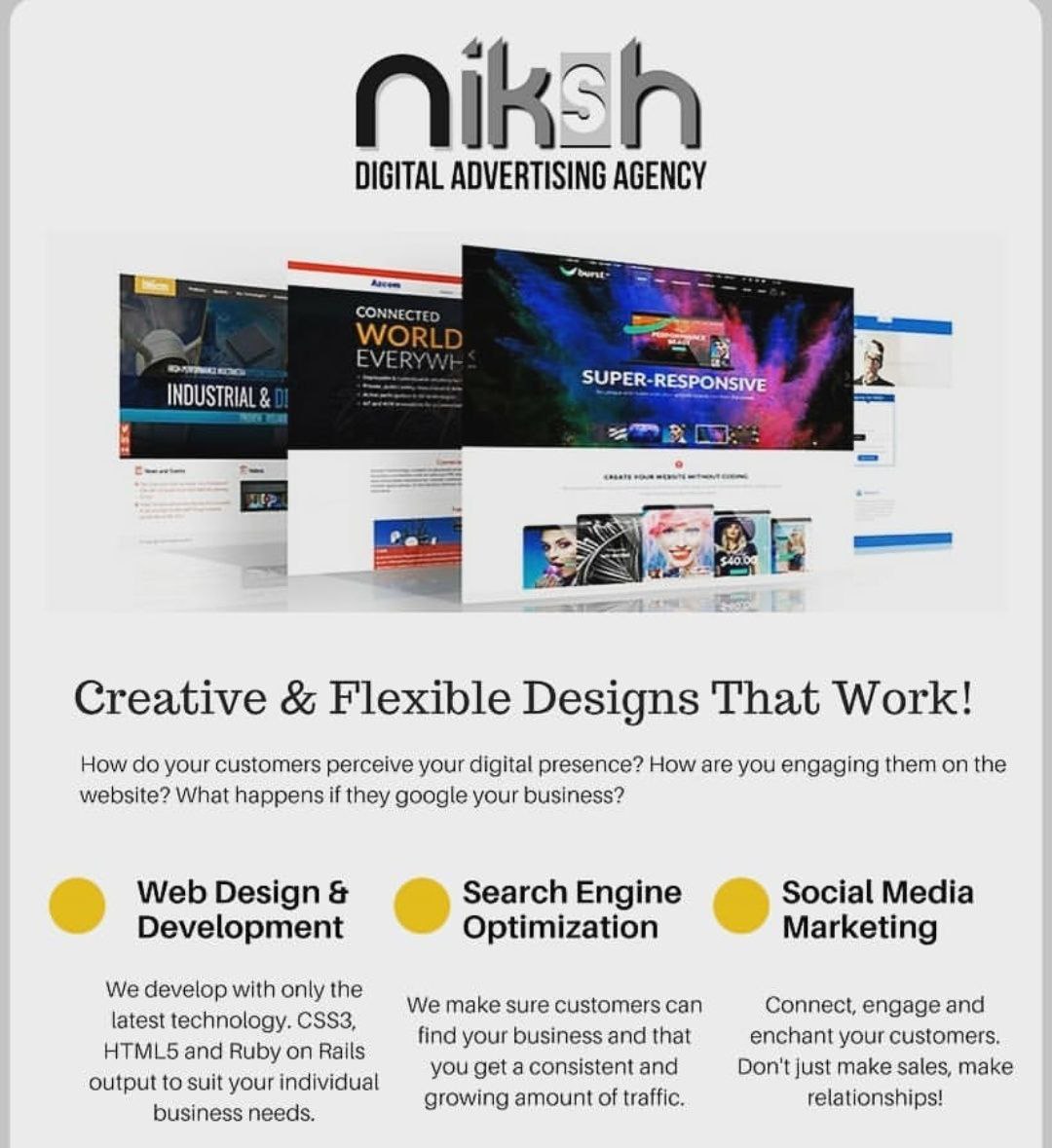 nikshdigital's tweet photo. Creative design isn’t just about looking good it’s about working smarter. 
Flexibility + functionality = winning combo.
Good design looks cool. Great design adapts and delivers results. Stay creative, stay flexible.
#design #seo #CreativeDesign #webdesign #socialmediamarketing https://t.co/m4s4WaEaKE