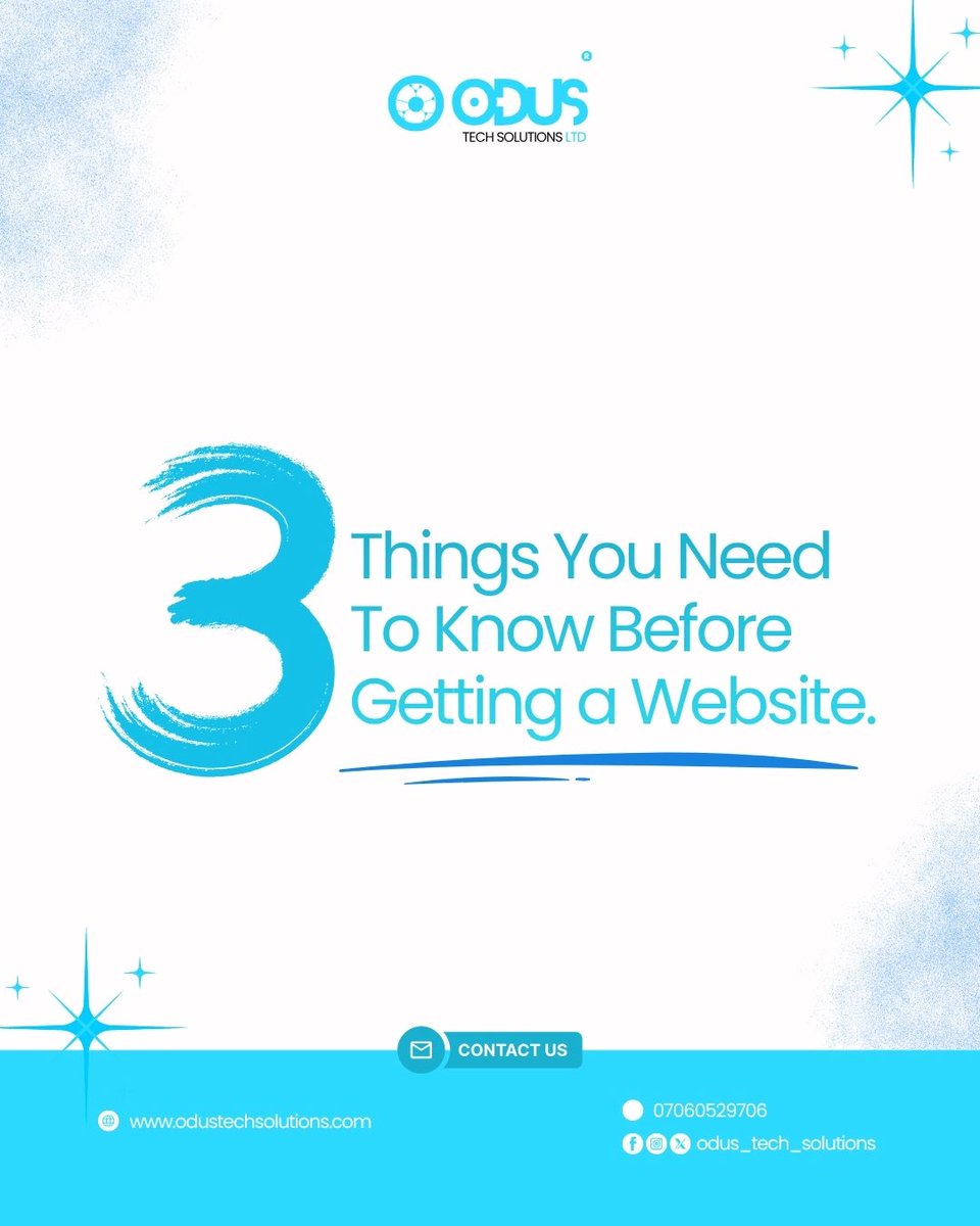 odus_tech_s's tweet image. Before you get website, here are three non-negotiable things you must know.

Once if you have these three things sorted out, now, you can move to the phase of getting your website.🥰

#website #websiteoptimization