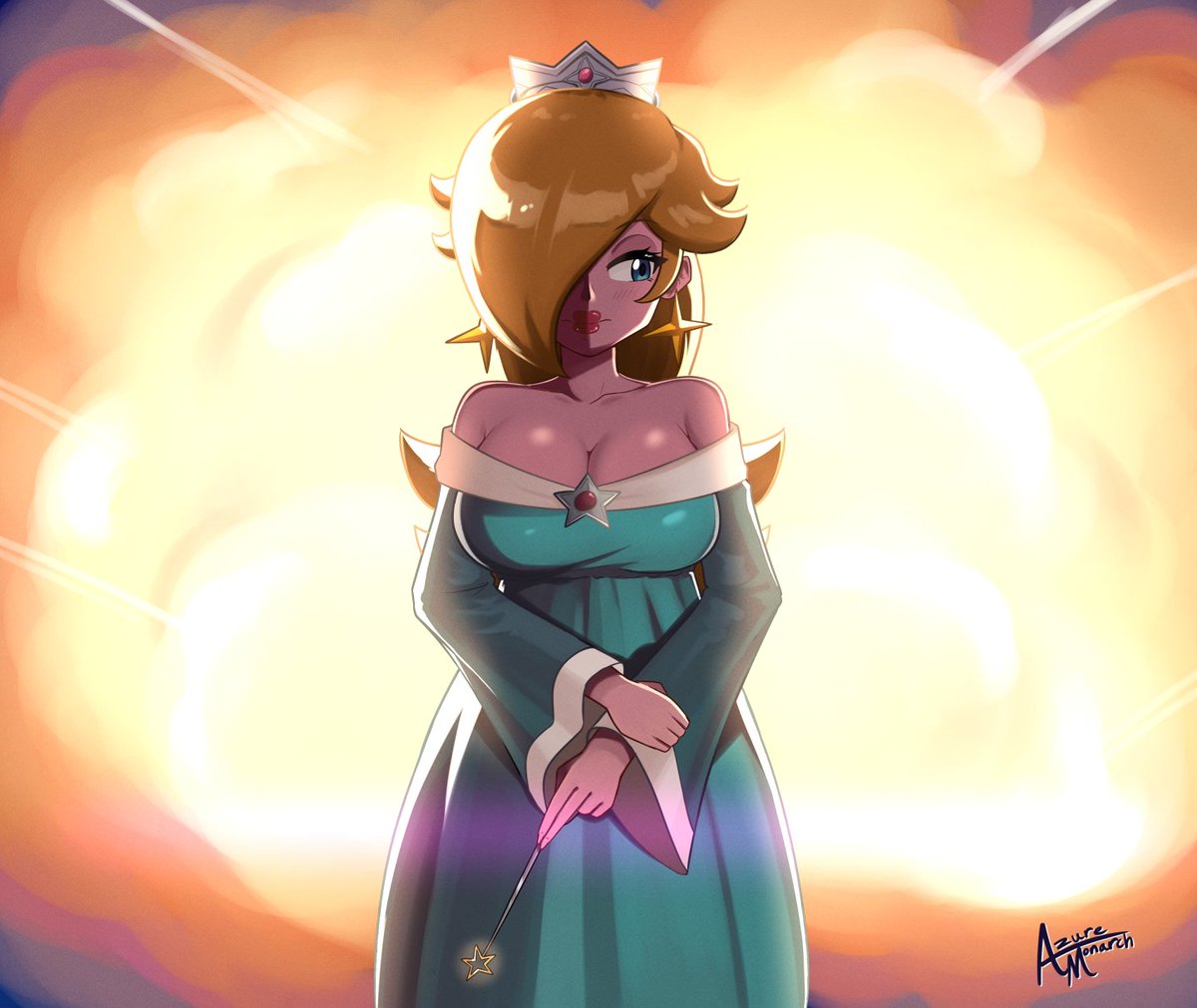 azure_monarch's tweet image. Rosalina redraw from the movie trailer ✨