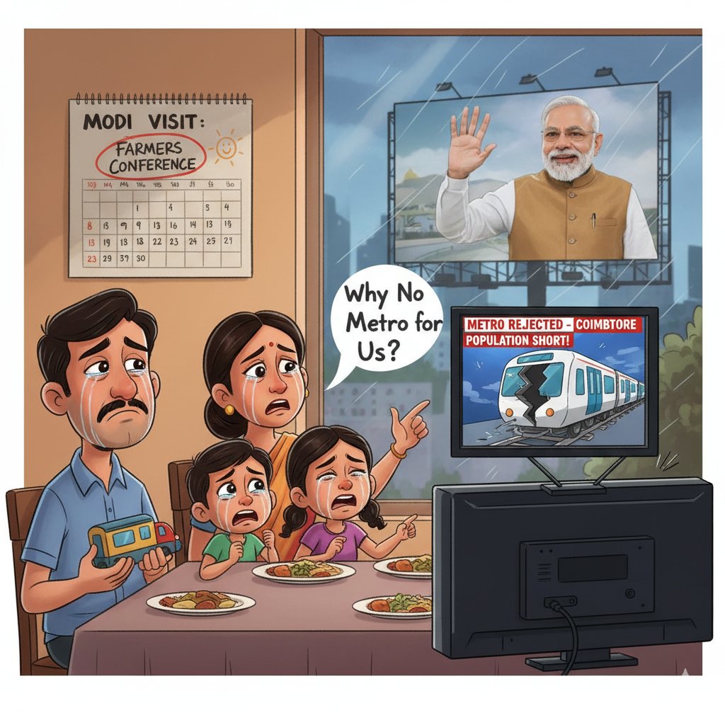 asmathwise's tweet image. #Coimbatore மக்கள் தொகையை காரணம் காட்டி கோவை மெட்ரோ ரயில் திட்டத்தை நிராகரித்து கோவை மக்களை வஞ்சித்து கூச்சம் இல்லாமல் கோவைக்கு வருகை தரும் மோடி அவர்களே....

கோவை மக்களின் சார்பாக சொல்கிறேன் #GoBackModi