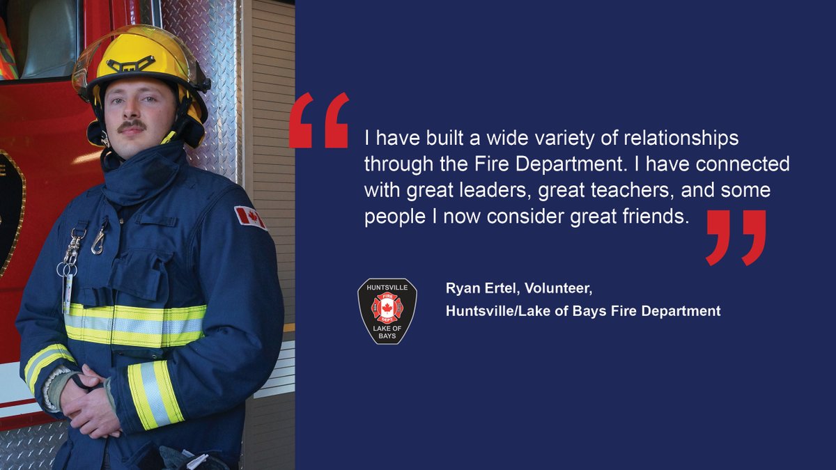 Many new connections are made when joining the Huntsville/Lake of Bays Fire Department. To be considered for this year’s round of recruits, interested individuals can submit their application on HLOBfire.ca/join by November 30, 2025.