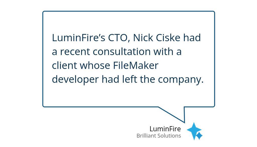 LuminFire's tweet image. My FileMaker developer is no longer in the picture, now what? —  A consultation with LuminFire’s CTO Nick Ciske

Read more 👉 luminfire.com/2025/01/15/fil…

#Claris #FileMaker