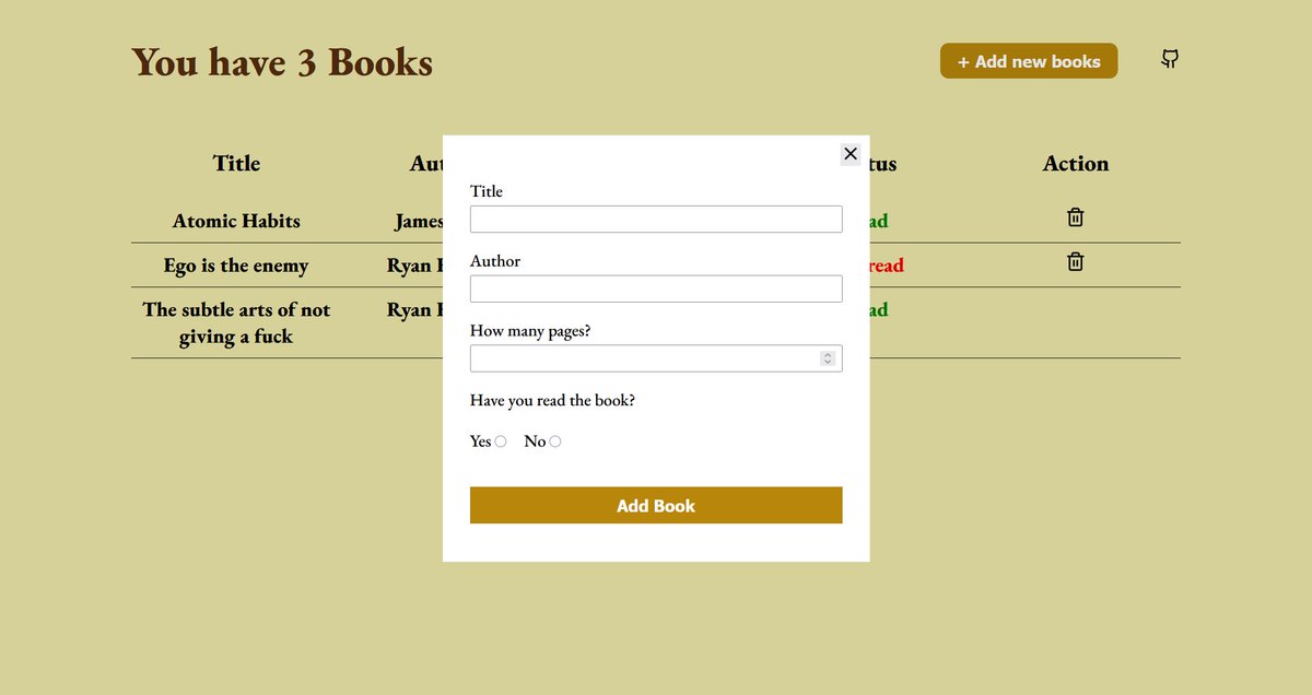 jerrydev123's tweet image. 🔥Day 15 of #100DaysOfCode
• Added a dialog box for form submission in my Library project. Hadn’t used &amp;lt;dialog&amp;gt; before, but it was easy to understand 
• Planning to finish the rest of the features by tomorrow #JavaScript #BuildInPublic