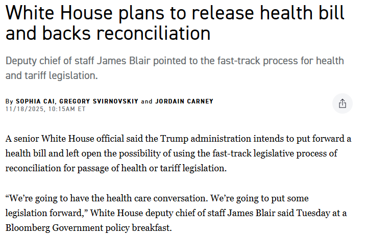 TopherSpiro's tweet image. Get ready. Trump plans to release an ACA repeal bill and to use reconciliation to pass it.