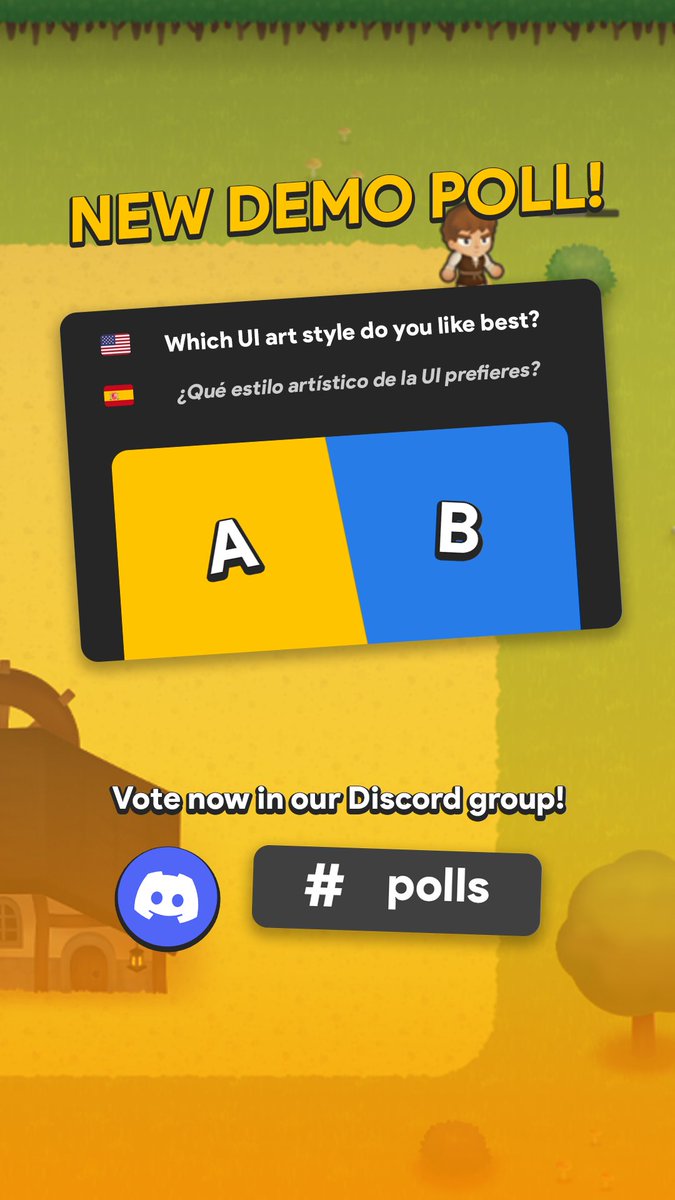 SocialKingdoms_'s tweet photo. We continue to work hard on the private demo that we will share with you. Closed testing is approaching! 🔥

Also we are defining the UI art style we want to aim for, and we have published a poll.

👉 Put now your vote in our Discord group, in the #polls channel! https://t.co/o5GSAW4Q4j