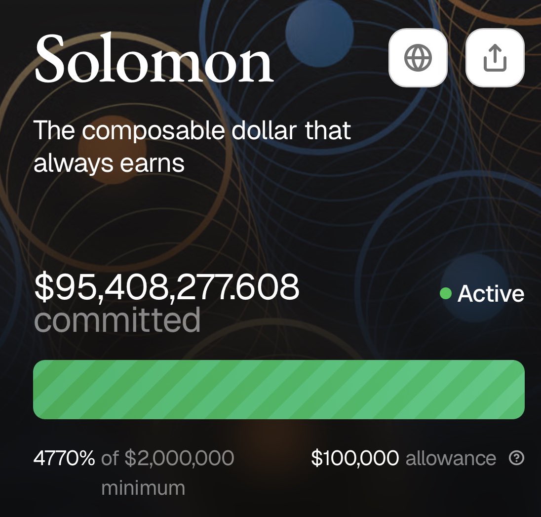 5 minutes left and <a href="/solomon_labs/">Solomon Labs</a> presale exceeding expectations. 

and you think monad presale will stay at 100m? whales love to enter last hour, people fomo in last minute.