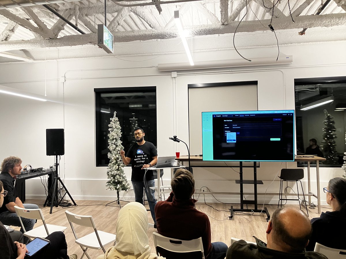 prabal_gupta_m's tweet image. Update: It happened and it was incredible 🔥!

40+ builders showed up.

Jonathan&apos;s ADK bugs had everyone nodding. Jeffrey&apos;s book got passed around the whole room. Ilya&apos;s live demo was smooth. Deb&apos;s debugging patterns finally made agent failures make sense.