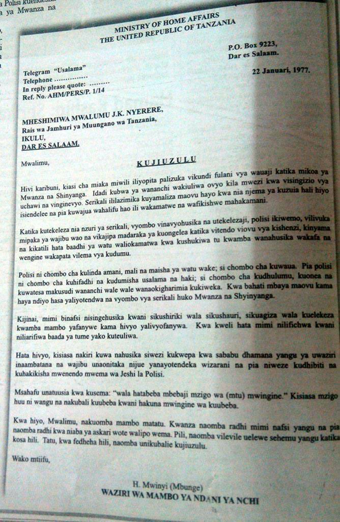 Udadisi's tweet image. #KutokaMakavazini: “siyo chombo cha kuwaua” — Mwinyi (1977)