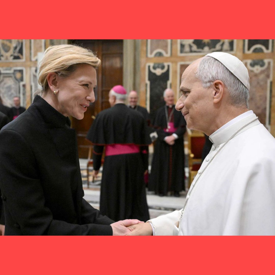 celebrityhki's tweet image. #PapaLeaoxiv exorta #CateBlanchett, #SpikeLee e #monicabellucci a confrontarem as &apos;feridas&apos; do mundo em meio ao &apos;declínio&apos; do cinema no Vaticano.