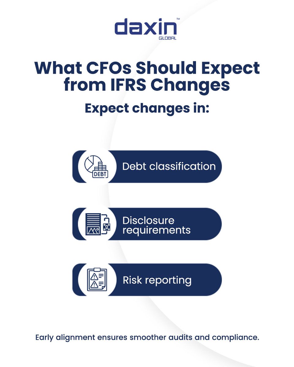 daxinuae's tweet image. The IRS is tightening reporting standards, and CFOs need to be ready.

From revised debt classifications to enhanced disclosure requirements and more detailed risk reporting, the expectations are rising—and so is the need for precision.

#FinancialCompliance #CFOInsights