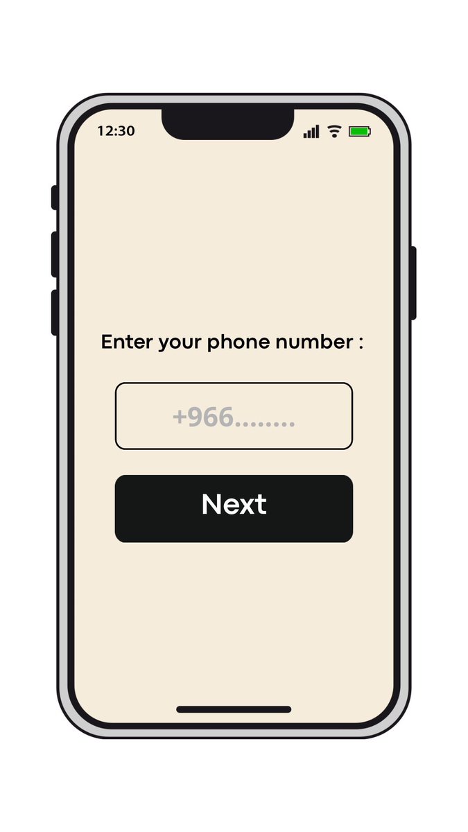 Ramq29's tweet image. الإجابة:
لما المستخدم يضغط Next بعد إدخال رقم الجوال، يتوقّع مباشرة:
1.شاشة إدخال رمز التحقق
2.رسالة تأكيد إن الرمز تم إرساله
3.انتقال واضح بدون خطوات مفاجئة
@nmkknsa 
#UIUXDesign #UI_design #UX_design