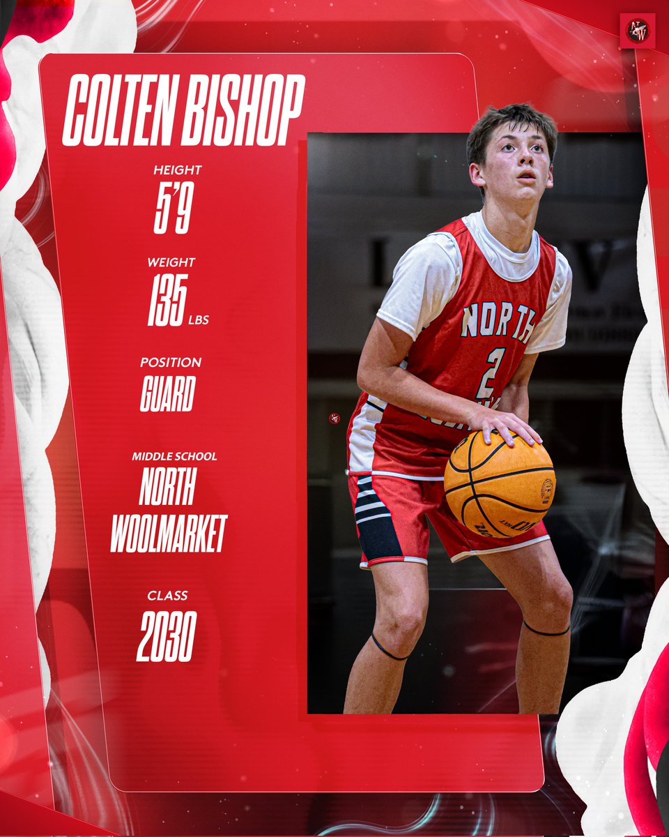 ColtenBishop11's tweet photo. New Player Card ‼️
Colten Bishop — Guard
5’9” | 135 lbs | Class of 2030
Coachable • Competitive • High IQ
Big year ahead. 🏀 https://t.co/Z8stPe6MPX